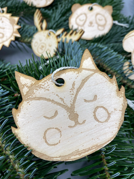 Christbaum Anhänger niedliche Tierköpfe 7 Stk.