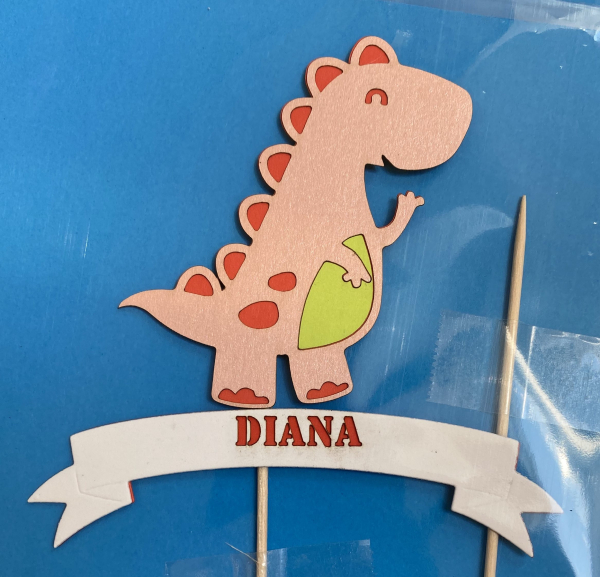 Sweet Rosie Papier-Topper "Alles Gute" mit Dino