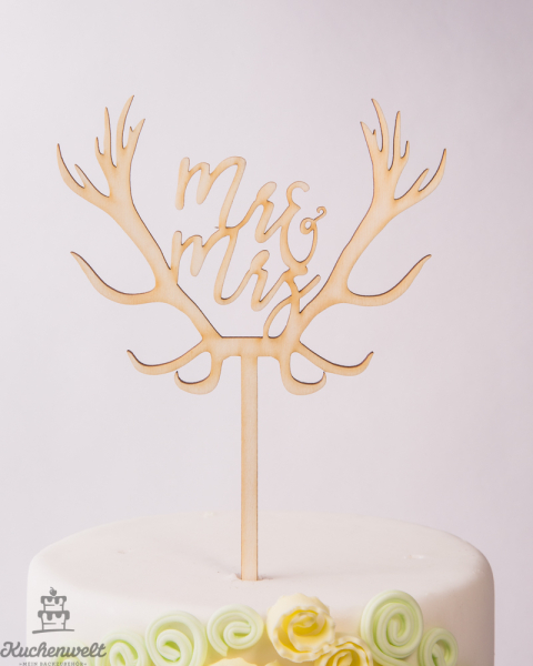 Topper "Mr & Mrs" Geweih