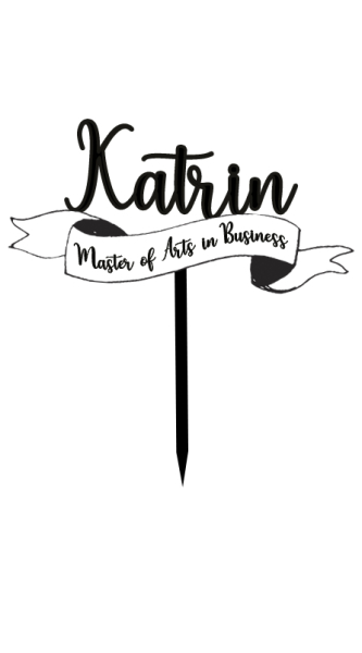 Individueller Topper mit Banner und Wunschtext