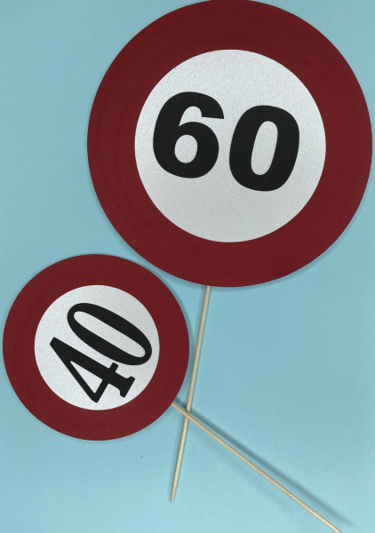 Topper "Wunschzahl" - Stoppschild