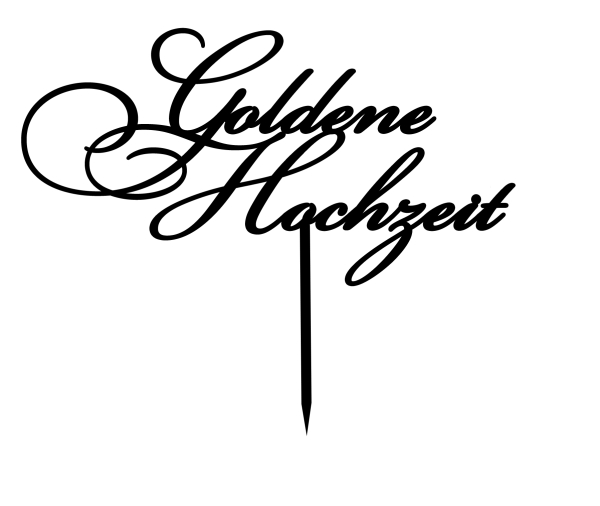 Topper "Goldene Hochzeit"