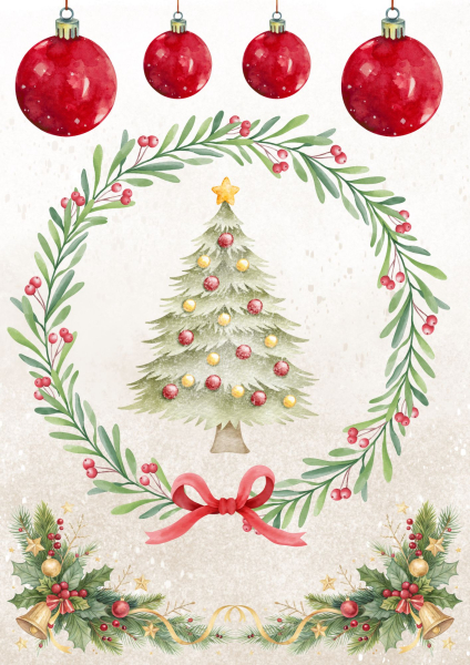 Ausdruck  Christbaum Tortenaufleger