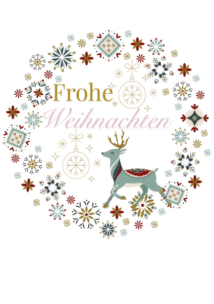 Ausdruck  Frohe Weihnachten nordischer Stil