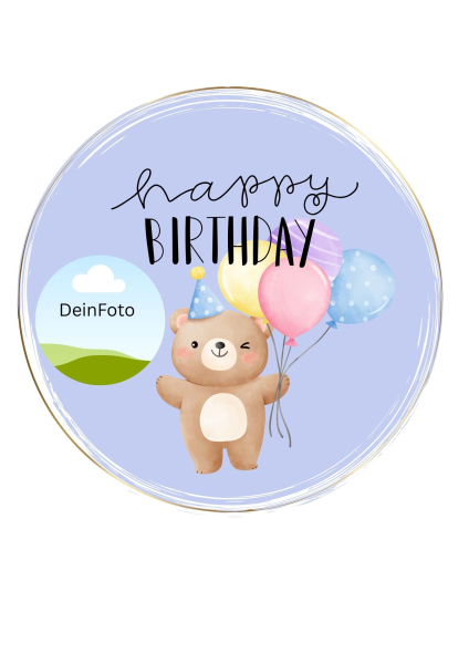 Ausdruck Happy Birthday Teddy Bär