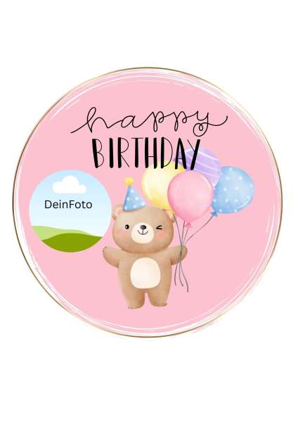 Ausdruck Happy Birthday Teddy Bär