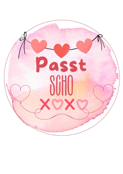 Tortenbild Valentinstag Passt scho