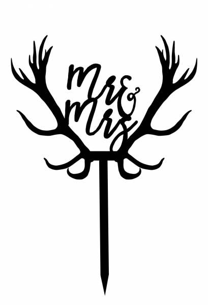 Topper "Mr & Mrs" Geweih