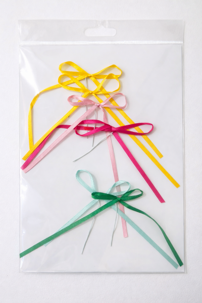 Seidenband Schleifen bunt Set 6-teilig