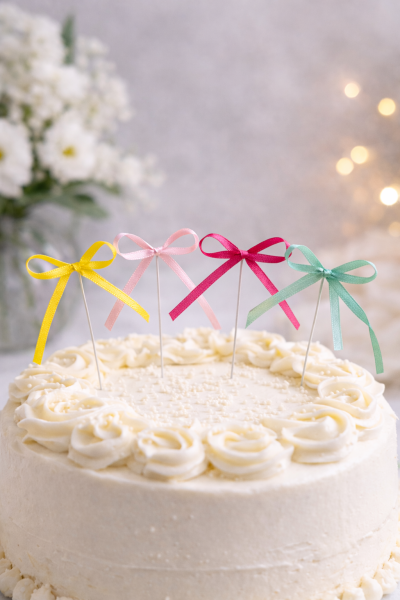 Seidenband Schleifen bunt Set 6-teilig