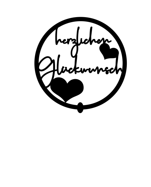 Topper "Herzlichen Glückwunsch"