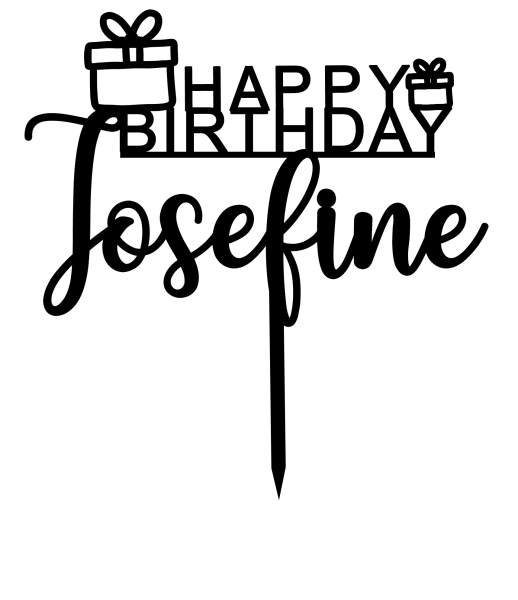 Individueller Topper "Happy Birthday ..." mit Name