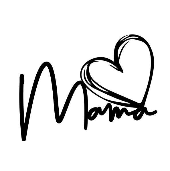 Topper Mama oder Papa mit Herz modern