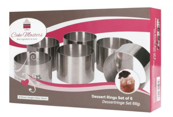 Cake-Masters Dessertringe Set 6-teilig