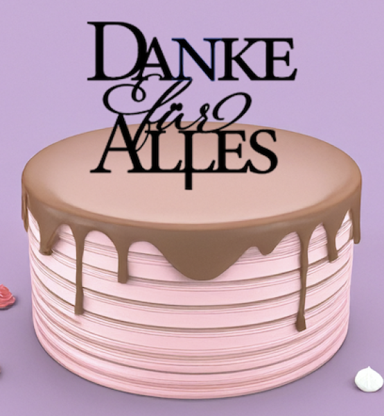 Topper "Danke für alles"