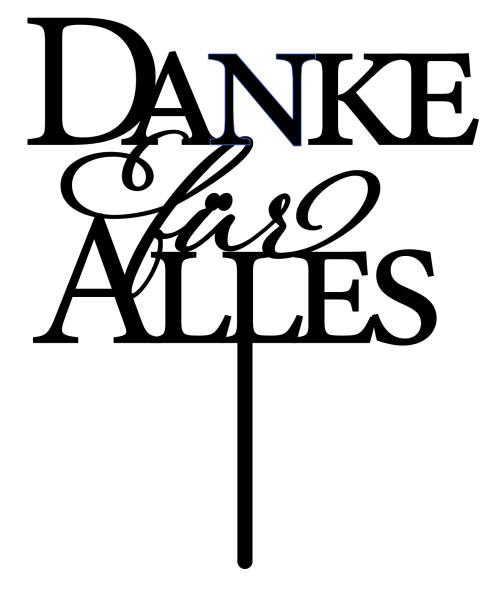 Topper "Danke für alles"