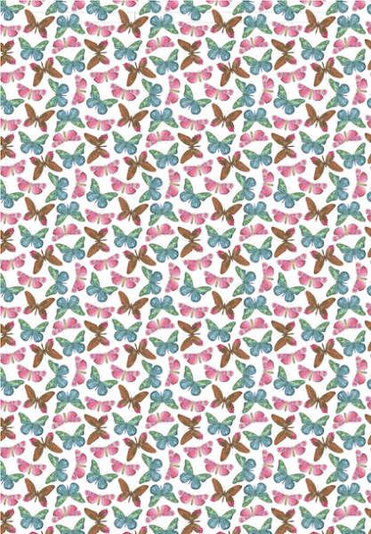 Schoko Transferfolie A4 - Schmetterlinge