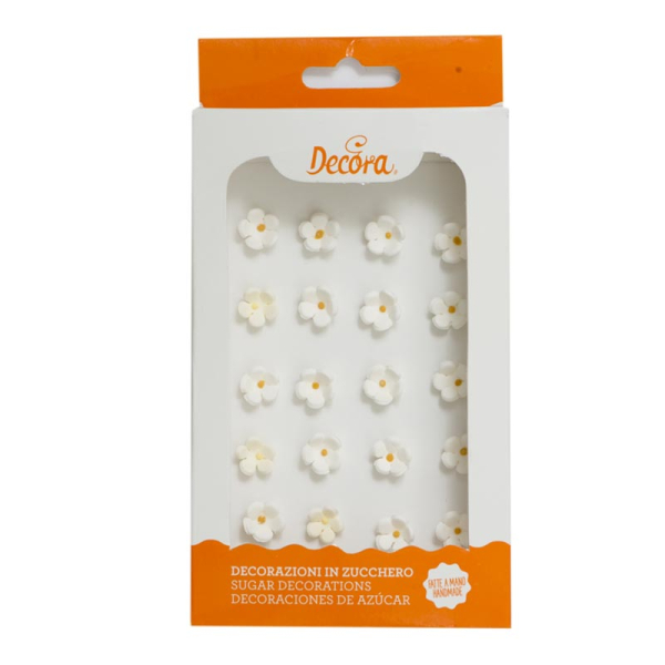 Zucker Blumen Dekor 30 Stk. Weiß
