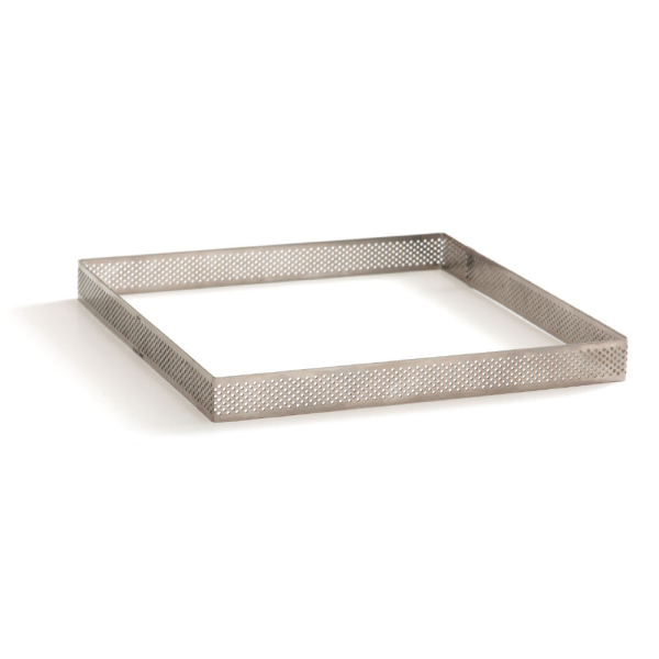 Perforierter Dessertring quadratisch 15 x 15 cm