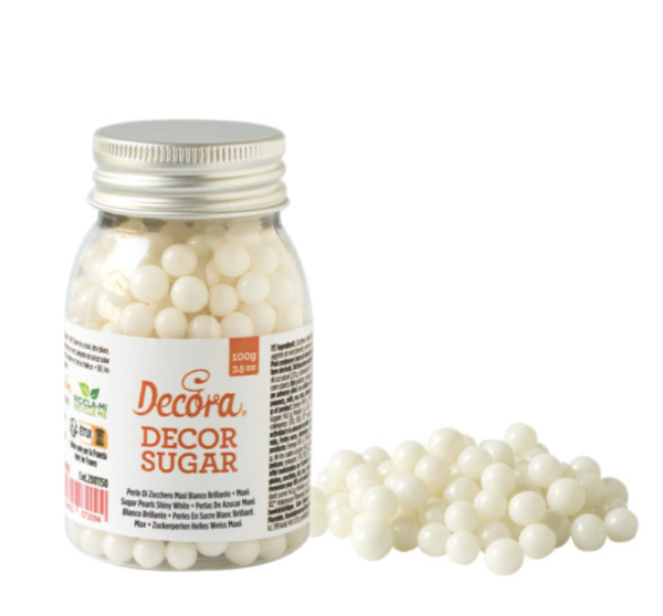 Decora Zuckerperlen weiß 100g - Maxi