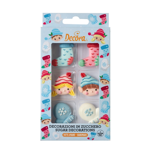 Zucker Dekor "Sweet Christmas" 6 Stk.