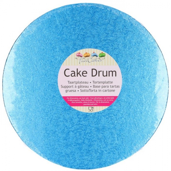 Funcakes Cake Drum DM 25 cm Blau
