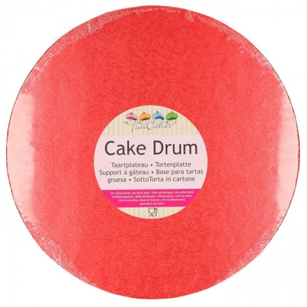 Funcakes Cake Drum DM 30 cm Rot