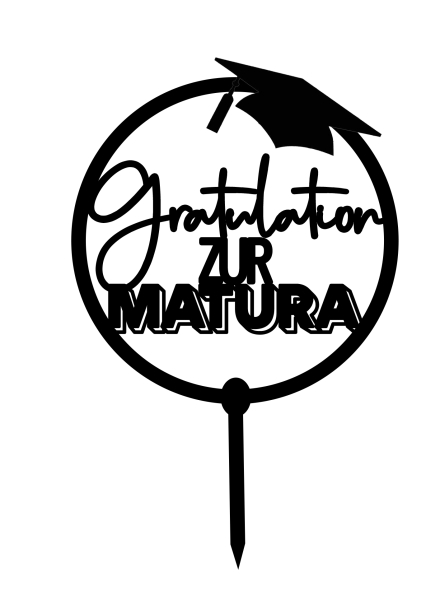 Topper "Gratulation zur Matura" im Kreis