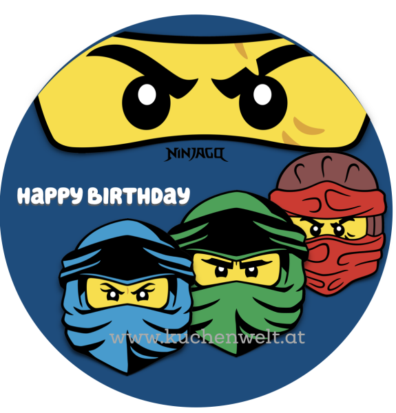 Ausdruck "Ninjago" rund - Wunschtext
