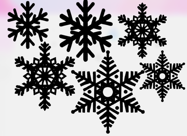 Cupcake Topper "Schneeflocken"