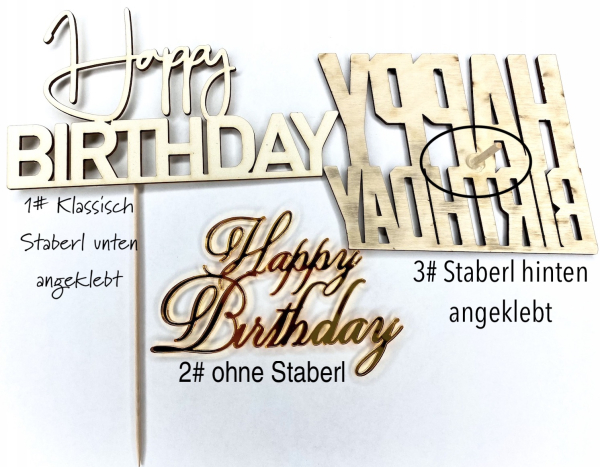 Topper "Happy Birthday" im Kreis