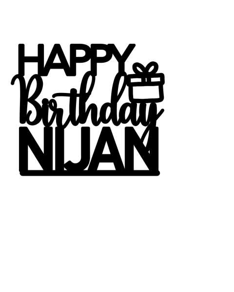 Individueller Topper "Happy Birthday ..." Wunschname