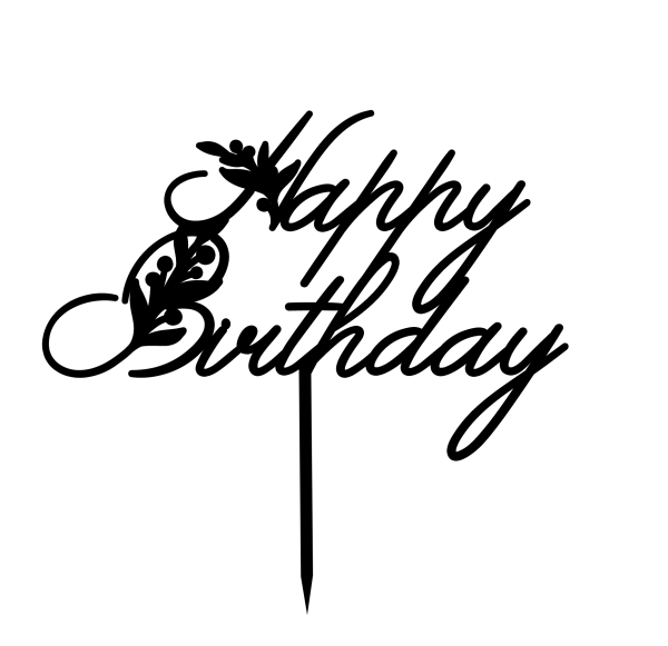 Topper "Happy Birthday" floral