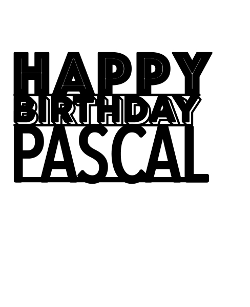 Individueller Topper "Happy Birthday ..." mit Name