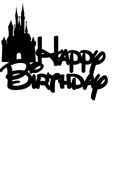 Topper "Happy Birthday" mit Schloss