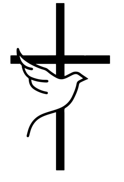 Topper Kreuz mit Taube einfach