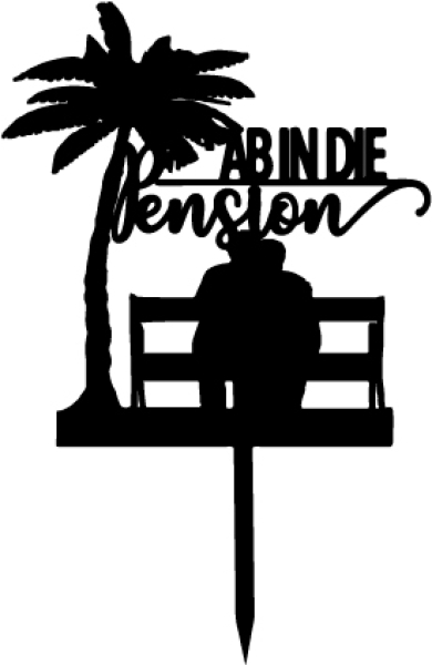 Topper "Ab in die Pension"