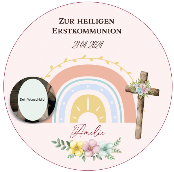 Ausdruck "Regenbogen" mit deinem Wunschbild -& -text