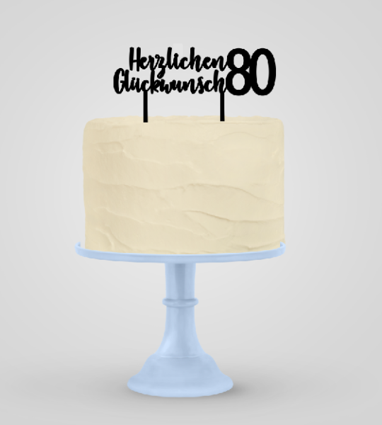 Topper "Herzlichen Glückwunsch" Wunschzahl