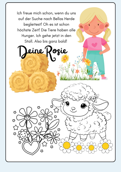 Vorlese und Ausmalbuch Rosies kleine Farm Band 1