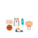 Basketball Zucker Dekor 10 Stück