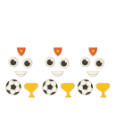 Fußball Zucker Dekor 24 Stück für Muffins