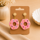 Ohrring Donut - Golden Raspberry