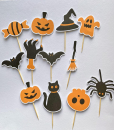 Papier Cupcake Topper Set "Halloween" Orange