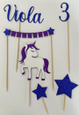 Individuelles Topper Set "Unicorn" mit Namen & Zahl