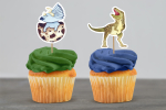Cupcake Topper Set "Dinosaurier" 12 Stk. - Materialauswahl