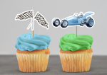 Cupcake Topper Set "Cute Cars" - Materialauswahl
