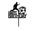 Individueller Topper "Happy Birthday" Fußballer mit Name