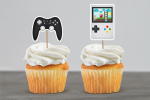 Cupcake Topper Set "Gaming Fan" 12 Stk. - Materialauswahl