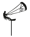 Topper "Kite Surfer" mit/ohne Wunschzahl